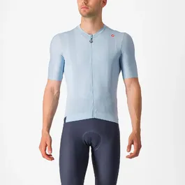 Maillot Castelli Sky équipe Cyclisme Course Homme été Manches Courtes Bleu Blanc Noir Taille S
