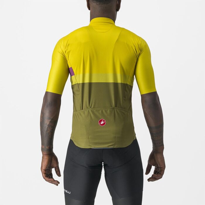 Maillot cycliste vintage Castelli jaune - homme grand - mesures à vérifier