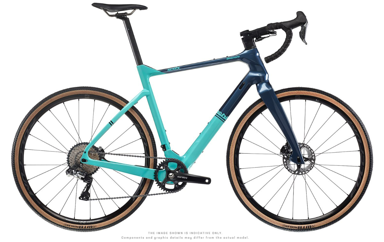 Vélo Gravel Bianchi Arcadex GRX 810 Di2 Vert Céleste