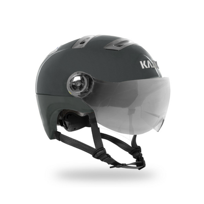 Casque Kask Urban Lifestyle – Blanc/Ivoire, Taille M, Fabriqué En Italie, Visière Et Lanières En Cuir